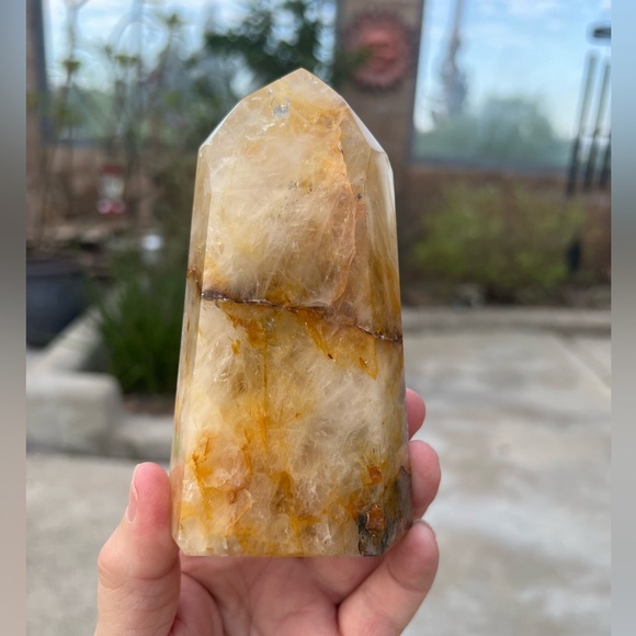 Golden Healer Quartz Crystal Tower - Picture 2 of 9